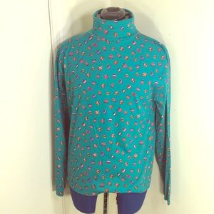 Christmas sweater turtleneck NWT emerald green